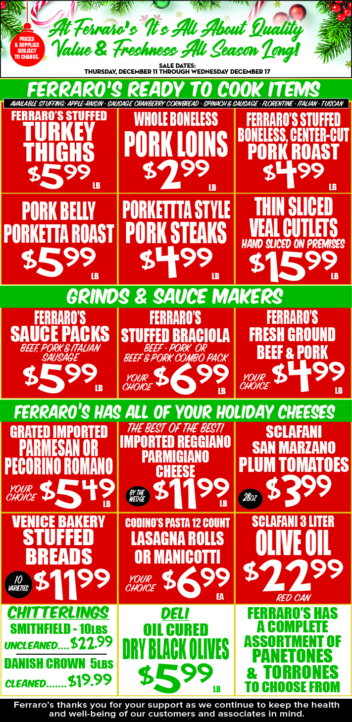 Ferraro's 4pgINSERT Christmas20252